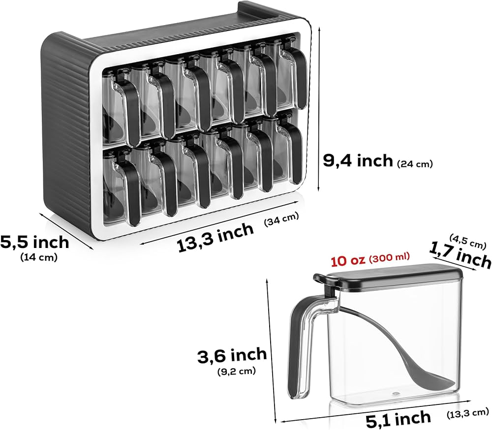 12-Jar Rotating Spice Organizer Rack