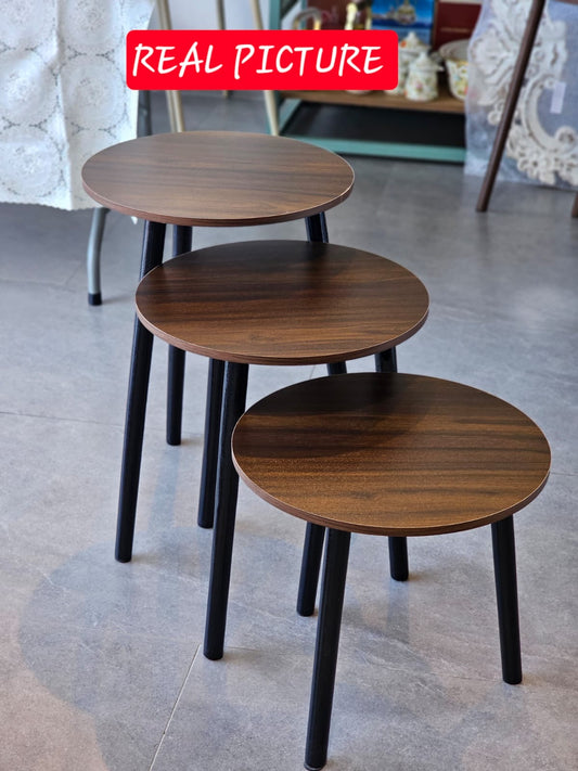 3-Piece Wooden Nesting Table Set