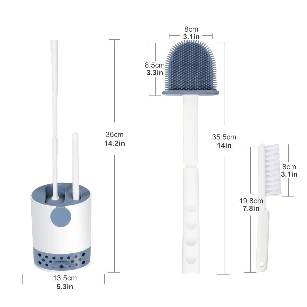 Silicone Toilet Brush Set