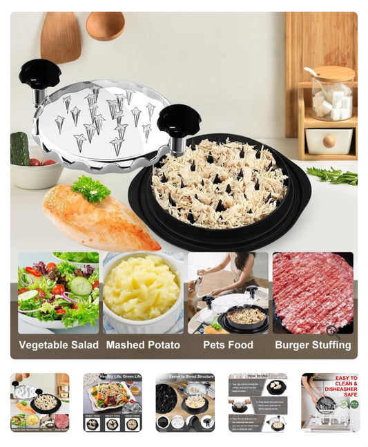 Chicken & Meat Cutting Board with Built-in Cutter