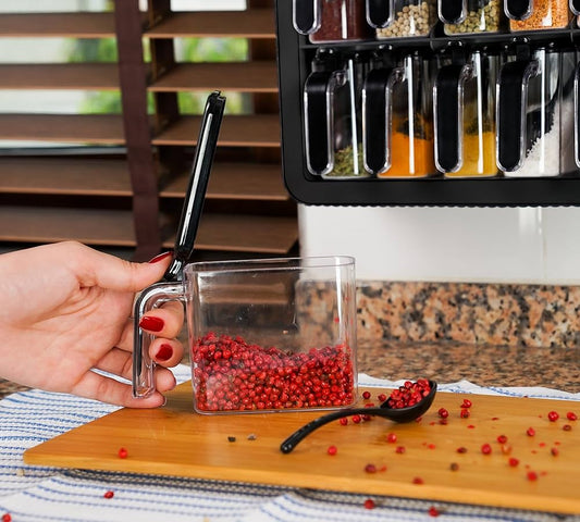 12-Jar Rotating Spice Organizer Rack