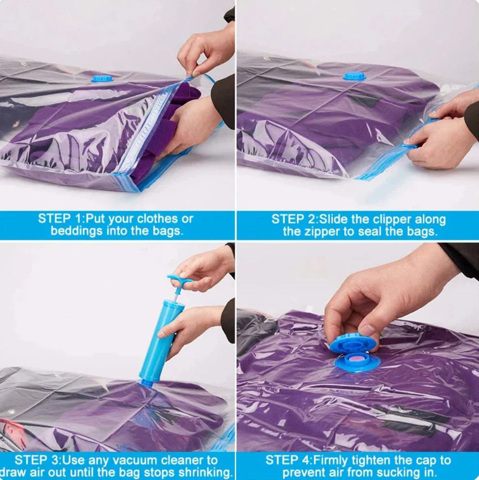 Compression Vacuum Storage Bag - Set of 3