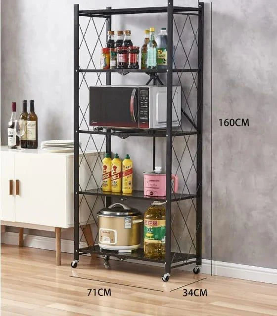 Foldable 5-Tier Storage Organizer Shelf